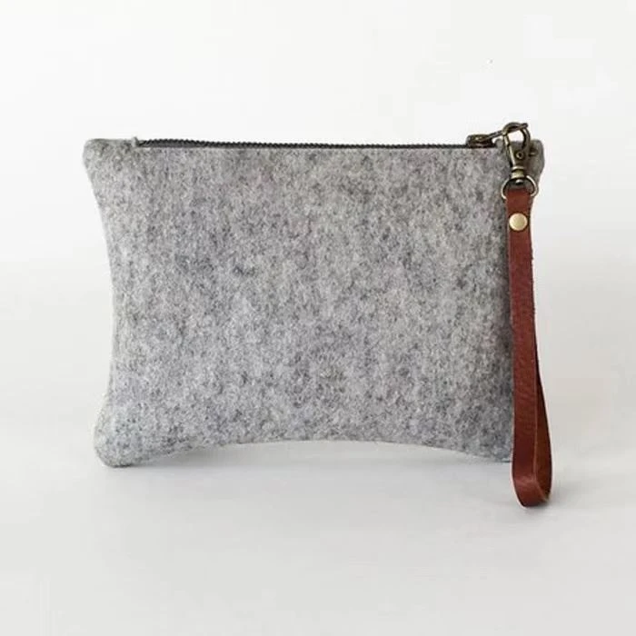 felt clutch bag