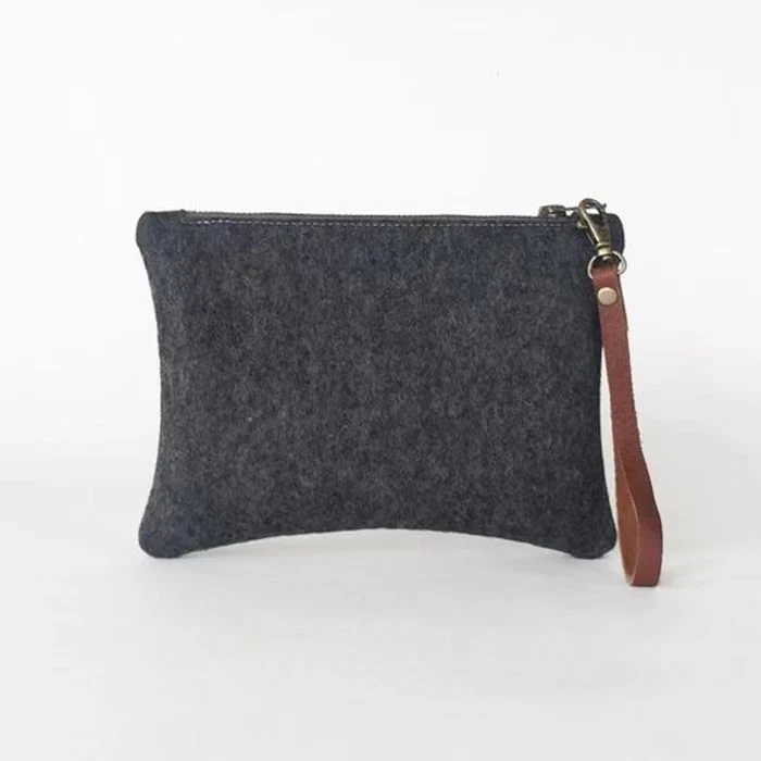 felt clutch bag