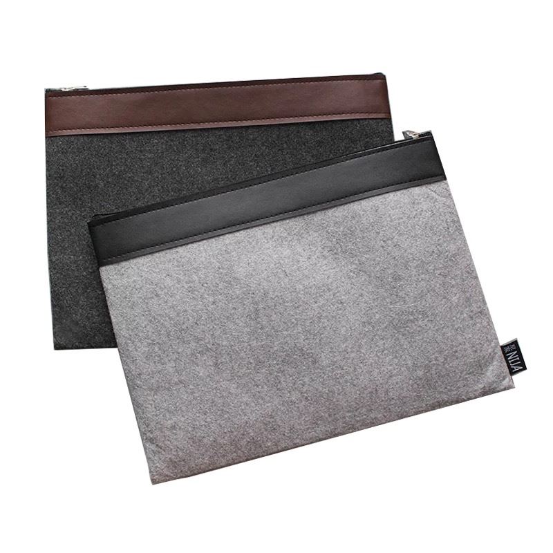 felt clutch bag